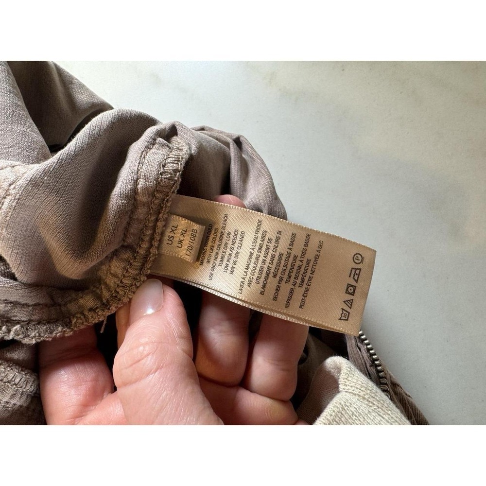 Free People Brown Corduroy Jumpsuit XL Zip Front Utility One Piece Fitted - Picture 7 of 8